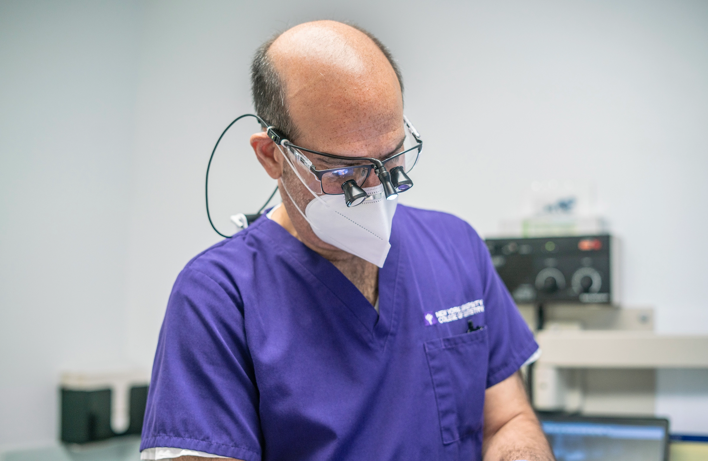 Dr. Jeff Rosenthal with a patient